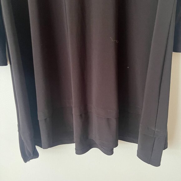 IC by Connie K Black Stretch Scoop Neck Tunic Top Women's Plus Size XXL - Picture 7 of 8